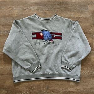 Vintage 90s Disney Store Eeyore Crewneck Sweatshirt | Large